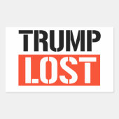 Trump hat verloren rechteckiger aufkleber (Vorderseite)