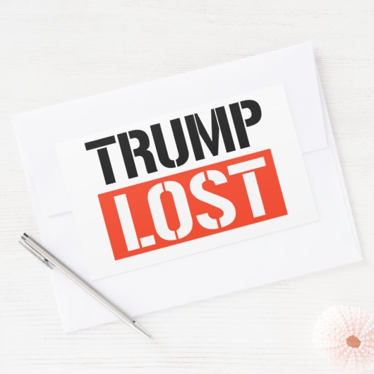Trump hat verloren rechteckiger aufkleber (Umschlag)