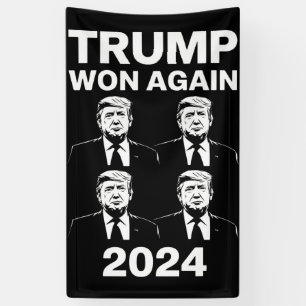 Trump hat wieder die Wahl 2024 Inaugurationstag 47 Banner