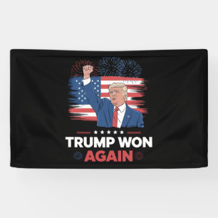 Trump hat wieder gewonnen Präsident 47 USA Vintage Banner