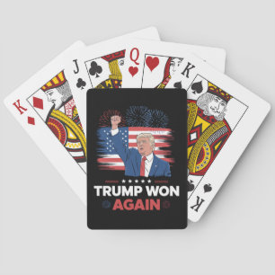 Trump hat wieder gewonnen Präsident 47 USA Vintage Spielkarten