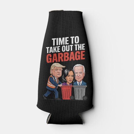 Trump hat Zeit, den Müll auszuschütten Flaschenkühler (Vorderseite)