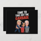 Trump hat Zeit, den Müll auszuschütten Postkarte (Vorne/Hinten)