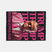 Trump Haters Gonna Hate, Funny Trump Pink 2024 Fleecedecke (Vorderseite (Horizontal))