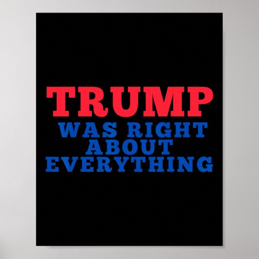 Trump hatte bei allem recht _2 poster (Vorne)