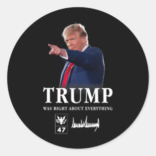 Trump hatte in allem recht 1  runder aufkleber