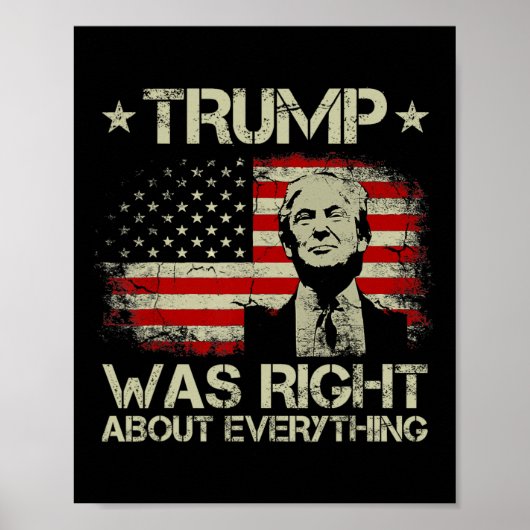 Trump hatte in allem recht Lustiger Trump Ameri Poster (Vorne)
