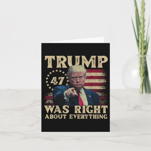 Trump hatte recht über alles karte (Vorderseite)