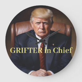Trump Hauptbetrüger Große Wanduhr