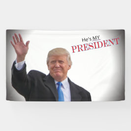Trump He is My President 🤍  ️ 💙 Patriotic USA Banner