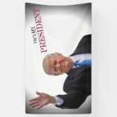 Trump He is My President 🤍  ️ 💙 Patriotic USA Banner (Vertikal)