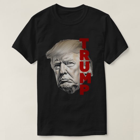 Trump Head and Red Text T-Shirt (Design vorne)