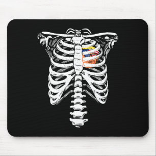 Trump Herz Skelett Rippenkäfig Halloween Liebe Tru Mousepad