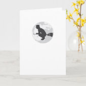 Trump Hexe Broomstick Funny Halloween Karte (Gelbe Blume)