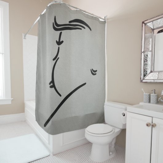 Trump Hitchcock Art Duschvorhang (Beispiel)