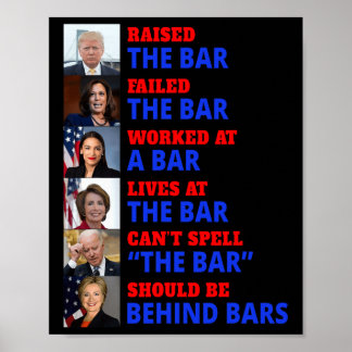 Trump hob die Bar Harris Versagte die Bar Poster