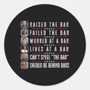 Trump hob die Bar Harris Versagte die Bar Runder Aufkleber
