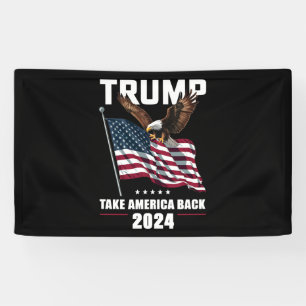 Trump Holt Amerika Zurück Amerikanische Wahl 2024 Banner
