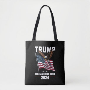 Trump Holt Amerika Zurück Amerikanische Wahl 2024 Tasche