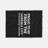 Trump Horrible City Zitat Milwaukee Fleecedecke (Vorderseite (Horizontal))