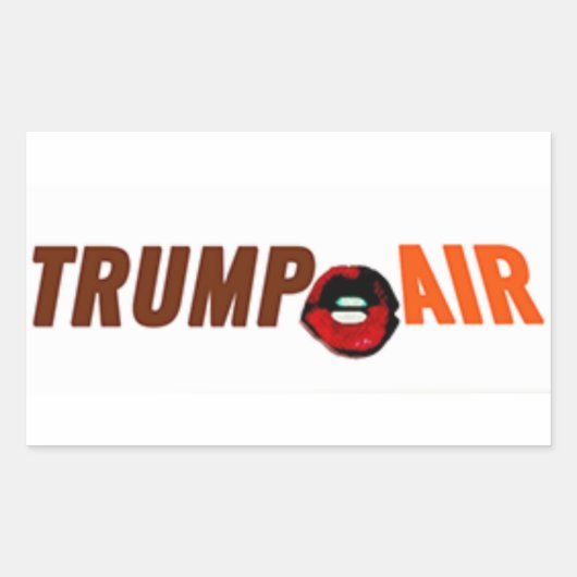 Trump Hot Air Outwhite Rechteckiger Aufkleber (Vorderseite)