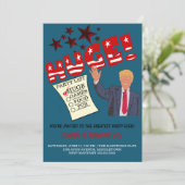 Trump HUGE Bestes Party je feierliches Party Einladung (Stehend Vorderseite)