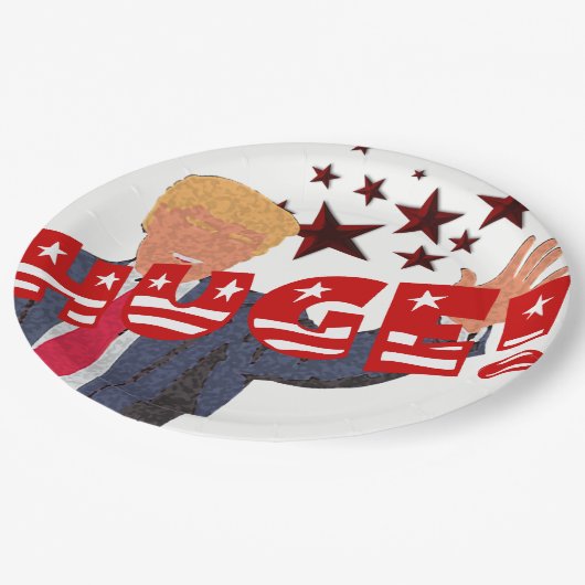 Trump HUGE Celebration Milestone Party Pappteller (Schrägansicht)