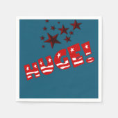 Trump HUGE Party Celebration Blue Cocktail Napkins Serviette (Vorderseite)