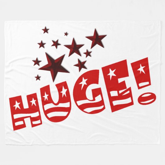 Trump HUGE Party Celebration Fleecedecke (Vorderseite (Horizontal))