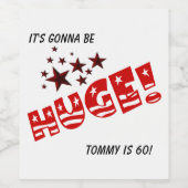 Trump HUGE Party Celebration Party Weinetikett (Einzelnes Label)