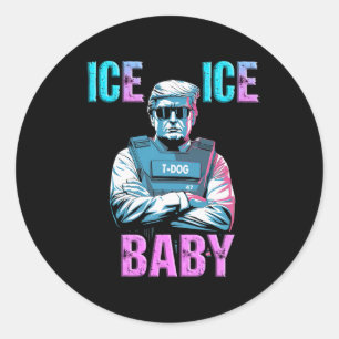Trump Ice Ba1 Runder Aufkleber