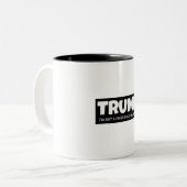 TRUMP - ICH BIN KEIN POLITIKER, ICH BIN EINE MARKE ZWEIFARBIGE TASSE (Vorderseite Links)