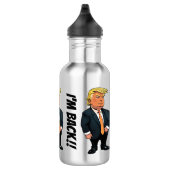 TRUMP ICH BIN ZURÜCK!! EDELSTAHLFLASCHE (Rechts)