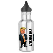 TRUMP ICH BIN ZURÜCK!! EDELSTAHLFLASCHE (Links)