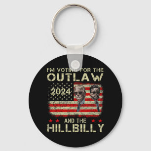 Trump, ich stimme für den Outlaw und Hillbilly Tru Schlüsselanhänger