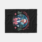 Trump, ich werde Zuhause für Weihnachten lustige T Fleecedecke (Vorderseite (Horizontal))