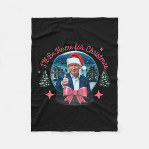 Trump, ich werde Zuhause für Weihnachten lustige T Fleecedecke