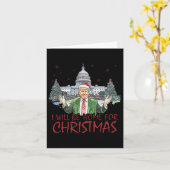 Trump Ich werde Zuhause für Weihnachten Weihnachte Karte (Gelbe Blume)