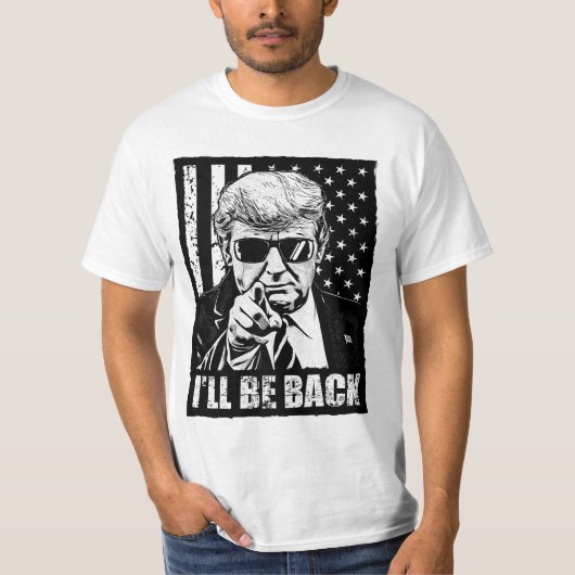 Trump Ich werde zurück sein - protrump 2024 gegen  T-Shirt (Vorderseite)