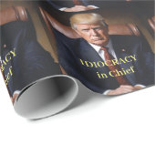 Trump Idiocracy an der Spitze Geschenkpapier (Rolleneckpunkt)