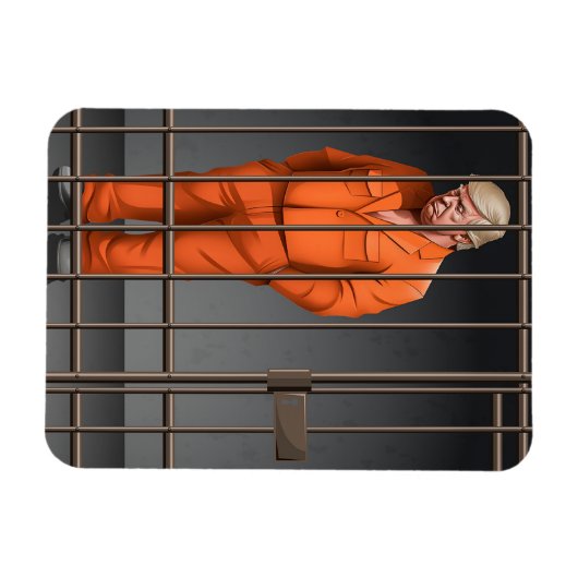 Trump im flexiblen Foto-Magnet im Gefängnis Magnet (Horizontal)