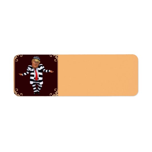 Trump im Gefangenenrücksendelabel (Vorne)