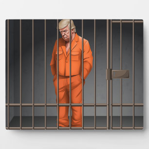 Trump im Gefängnis 8x10 mit Easel Fotoplatte