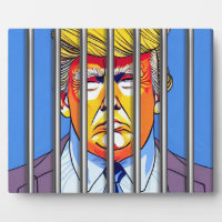 Trump im Gefängnis 8x10 mit Easel
