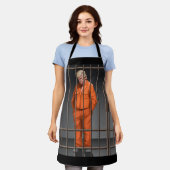Trump im Gefängnis All-over-Print-Schürze, Mittel Schürze (Getragen)