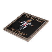 Trump im Gefängnis als Keramik Fliese (Seite)