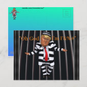 Trump im Gefängnis als Postkarte (Vorne/Hinten)