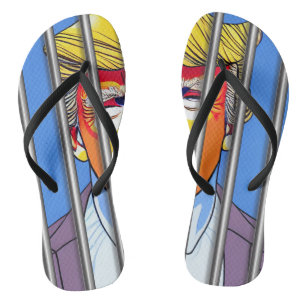 Trump im Gefängnis Erwachsene Flip Flops (Slim Str Badesandalen