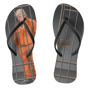 Trump im Gefängnis Erwachsene Flip Flops (Slim Str Badesandalen