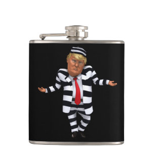 Trump im Gefängnis Flachmann